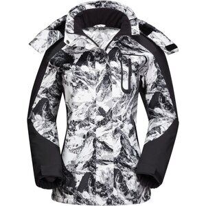 Women's M-grey Ski Jacket Winter Waterproof Female Jacket